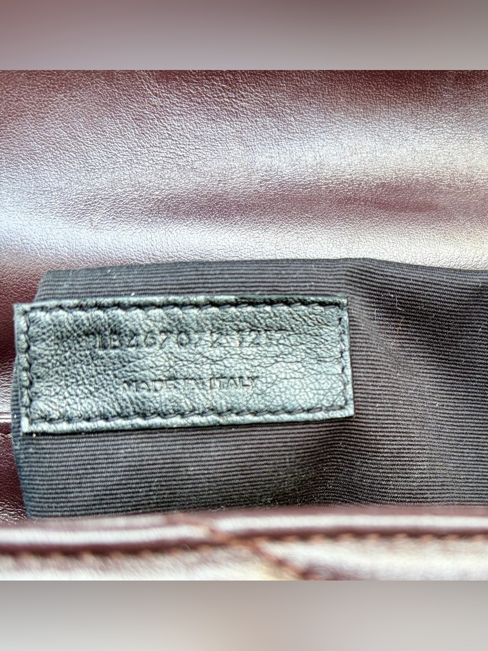 Yves Saint Laurent Burgundy Leather Loulou Bag with silver YSL Logo - Picture 5 of 12